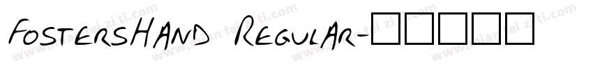 FostersHand Regular字体转换